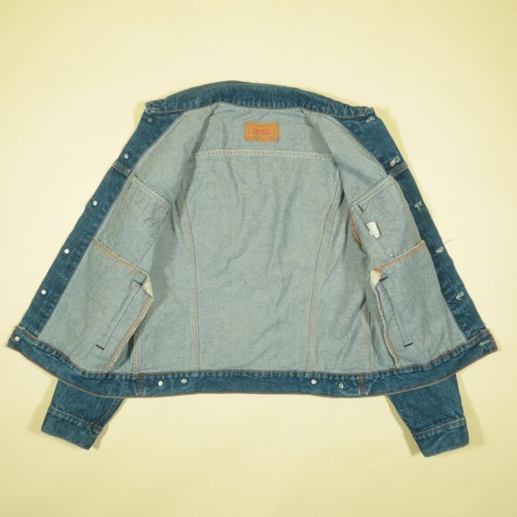 Vintage Levis Type 3 Trucker Jacket Mens 42 Blue Denim 1980s - Picture 5 of 9